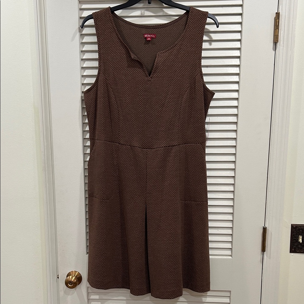 Brown Knit A-Line Jumper